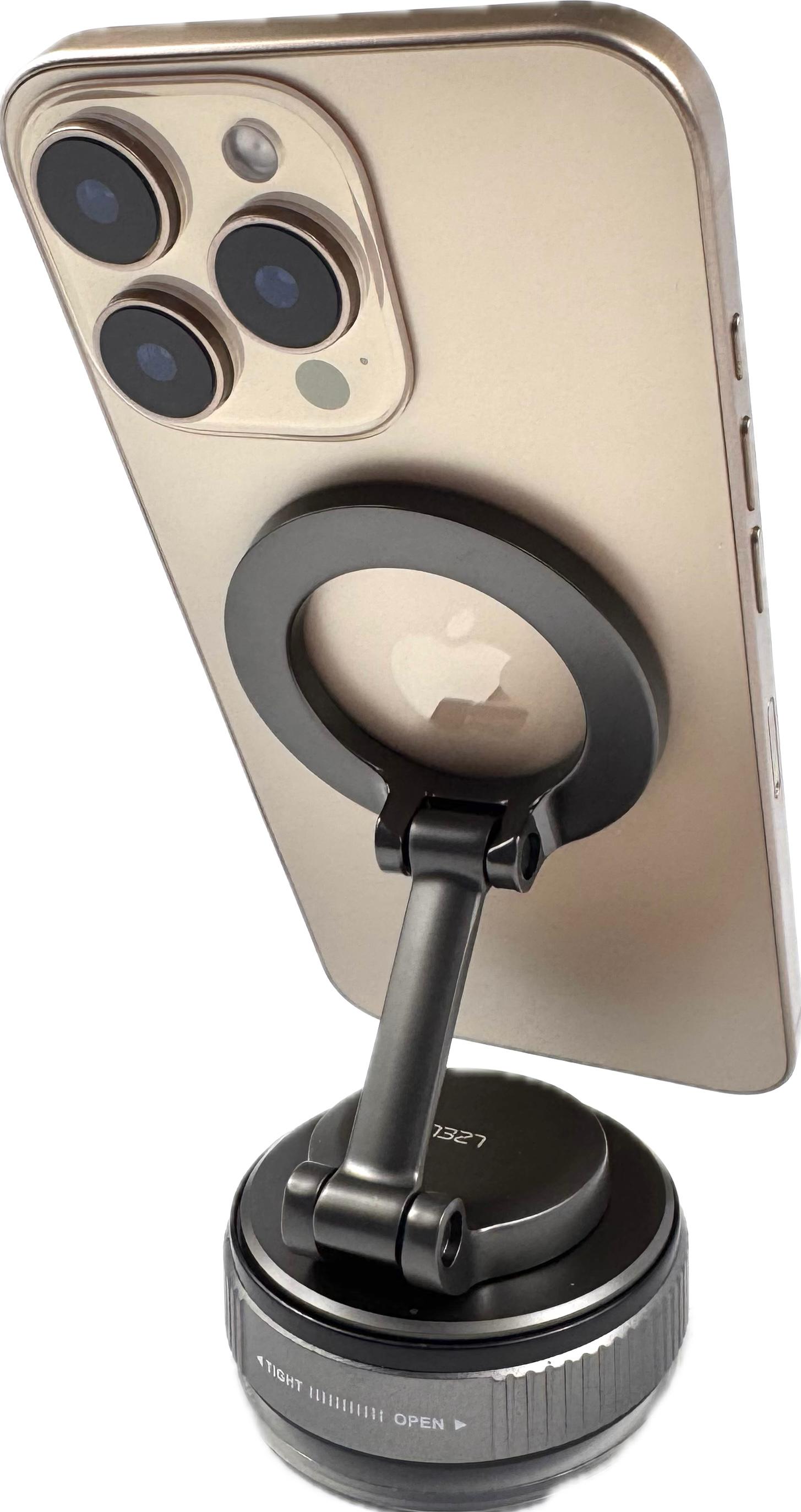 حامل هاتف Magvortex Flex من ليزل بالشفط المغناطيسي والفراغي | أسود حامل هاتف Magvortex Flex من ليزل بالشفط المغناطيسي والفراغي | أسود